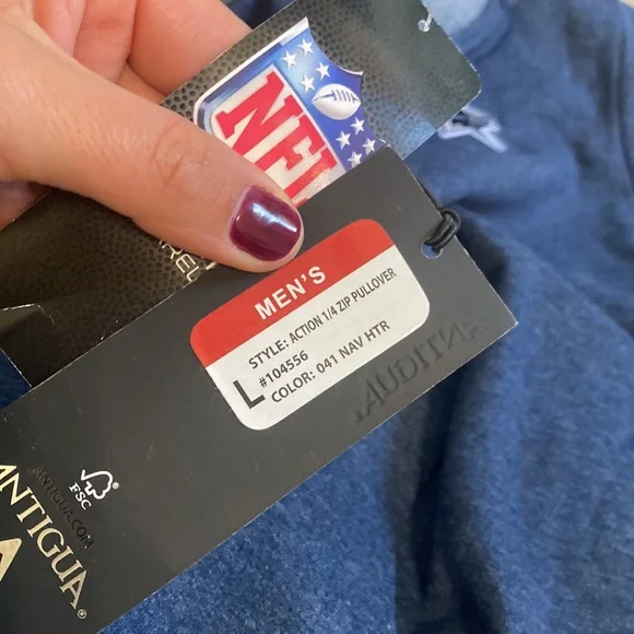 NWT Womens Cowboys Half Zip Pullover - Picture 8 of 9